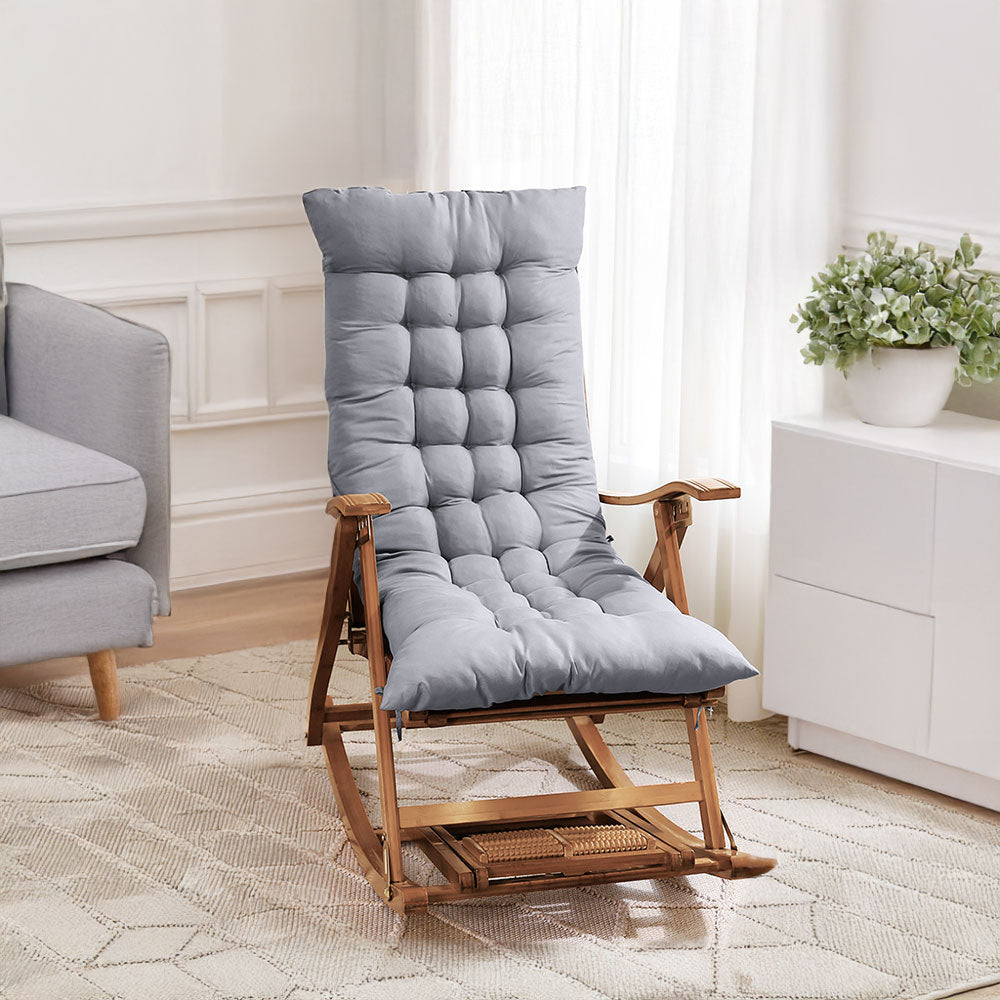 Comfy Lounge Cushion Extra Thick Padding in Grey - Soft and durable seat cushion for indoor and outdoor use